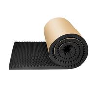 MFLCBK Panneaux Acoustiques Mousse D'insonorisation Isolation Acoustique Ignifuge,Haute Densité,Absorption pour Studios D'enregistrement,Salles de Musique (Noir, 20mm Thick/1 * 10m)