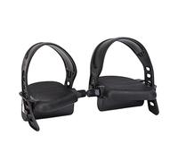 MFMEXUL 1 Paire Pédales Vélo d'Appartement Clips Cages à Orteils Pièces Remplacement pour Équipement Exercice Sangles Larges Réglables Convient Adultes Salle