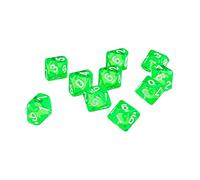 MFMEXUL 10 Pièces Dés Gemme à Dix Faces Ensemble Jeu Dés Plastique pour Jeux de Société Convient pour Soirées Collection Cadeaux