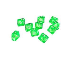 MFMEXUL 10 Pièces Dés Gemme à Dix Faces Ensemble Jeu Dés Plastique pour Jeux de Société Convient pour Soirées Collection Cadeaux