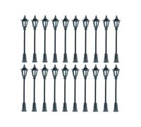 MFMEXUL 10 Pièces Lampes de Modèle Chemin de Fer Cour Jardin Miniature Européenne Décoration de Bâtiment Accessoire Artisanat pour Photographie Scène DIY Pays, 20 Pièces