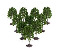 MFMEXUL 10 Pièces Railway Scenery Tree Maquette Arbres Modèles Train Plastique Construction Vert pour Décoration Modélisme Ferroviaire Jardin Micro