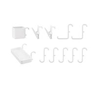 MFMEXUL 11 Clips de Rangement Miniatures pour Jouets, à Fixer Au Mur D'une Maison de Poupée (Ob11) - Décoration, Blanche