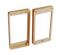 MFMEXUL 2 Pièces Cadre Micro Humbucker Montage Support Courbé Anneau Double Remplacement En Plastique pour Guitare Électrique Application Réparation Mo, Jaune