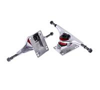 MFMEXUL 2 Pièces Trucks de Skate Trucks de Remplacement pour Longboard Trucks en Alliage D'Aluminium Trucks Performants à Réaction Rapide Structure Solide Ada, Argent, 5 Pouces