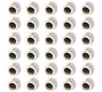 MFMEXUL 30 Pièces Masque Poisson Montage Mouche Époxy Transparent Tête Streamer Flottante avec Yeux Léger Attractifs Adapté à Pêche Extérieur, 8mm
