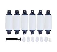 MFMEXUL 4 Pièces Défenses Bateaux Gonflables Pare-battages Marins Bumpers Dotés de Cordes et Œillets pour Protection de Coque en Navigation sur Yachts Canoës, 6Set Bateau Fender
