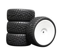 MFMEXUL 4 Pièces Pneus Voiture RC Roues Pneus Accessoires Résistants à l'Usure Installation Aisée Adaptés aux Modèles HSP HPI ABC Piste Collection