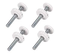 MFMEXUL 4 Pièces Tiges Filetées Tiges de Pression Extensibles Boulons pour Barrière D'Enfant et Vis En Acier pour Ajustement Précis Approprié pour Protection, Blanc