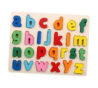MFMEXUL Alphabet Numéro Adaptation Jeu Éducatif En Bois pour Développer Motricité Convient à Enseignement Précoce Enfant 3-6, Lettre minuscule