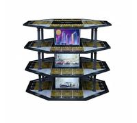 MFMEXUL Architectural Maquette Parking Octogonal Garage Miniature Multi Plateaux Modèle de Scène 1 64 Marquages et Panneaux Style Métropolitain PVC USB Adapté, Parking À Plusieurs Étages MO922008