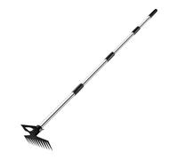 MFMEXUL Arracher Les Mauvaises Herbes Manuel, Râteau à Mauvaises Herbes 2 en 1 Polyvalent, avec Un Long Manche Réglable pour Retourner et Ameublir Le Sol.