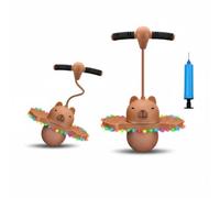 MFMEXUL Balle Sauteuse Enfant Jouet Pogo d'Entraînement avec Poignée de Préhension et Balle Élastique en PVC pour Pratique de Coordination Balance et, Capybara avec Lumières