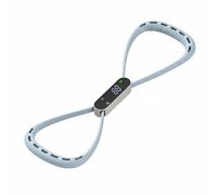 MFMEXUL Bande d'exercice en Silicone Compteur Numérique LED Élastique Double Cercle Haute Résistance Poignées Légères Antidérapantes Conception Portable, Bleu