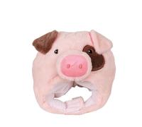 MFMEXUL Bonnet Costume Chapeau Masque Effigie Peluche Douce Couvre-chef Snug et Confortable Finition Peluche Courte Remplissage Coton PP Adapté aux Réunions Festives Théâtre Amateur Photos Souvenirs