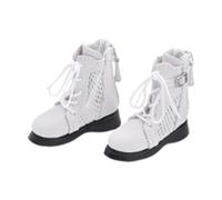 MFMEXUL Bottes pour Figurines d'action Chaussures de Collection Bottines pour Poupée et Vêtements à L'Échelle 1/6 en Adapté pour Personnages Féminins E, Blanc