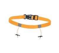 MFMEXUL Ceinture de Course Ceinture Triathlon Ceinture Numéro de Dossard Ceinture Réglable Polyvalente en Polyester avec Attache Bib Facilité Fixation Rapide, Orange