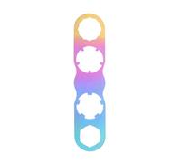 MFMEXUL Clé Pédale Vélo Outil Pédale Clé Plate Outil Entretien Alliage de Titane Découpes Multiples pour Montage et Démontage Rapides Adaptée aux Cyclistes, Couleur Bonbon