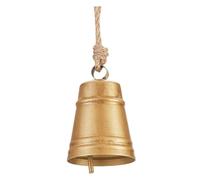 MFMEXUL Cloche de Noël Fer Rustique Décoratif Émaillé Effet Vieilli avec Corde en Jute Suspendue Ornement de Vache pour Ambiance Campagne Adaptée à La Célébra, Style H