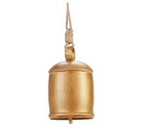 MFMEXUL Cloche de Noël Fer Rustique Décoratif Émaillé Effet Vieilli avec Corde en Jute Suspendue Ornement de Vache pour Ambiance Campagne Adaptée à La Célébra, Style B
