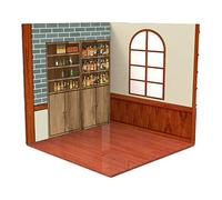MFMEXUL Décor Arrière-plan pour Maquette Miniature Exposition Voiture Figurine Simulation Structure Stationnement Garage Ornement Collection Adapté Bureau Déc, Maison de thé