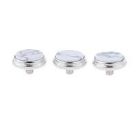 MFMEXUL Ensemble de 3 Accessoires pour Trompette : Boutons de Doigt, Couvercle de Piston En Pierre Naturelle et Métal de Haute Qualité, pour Musiciens, Répara, Gris blanc, 1.5x1.5cm