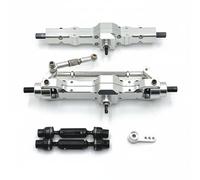 MFMEXUL Ensemble d'Essieu de Véhicule Rc Essieu Avant Essieu Arrière Transmission Carter Métalliques Carter Lourd pour Stabilité Roulement Régulier Endurance, Argent