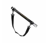 MFMEXUL Épuisette de Pêche Télescopique Manche Canne d'Atterrissage Manche Extensible Surface Texturée en Carbone Raccords Métalliques Solides Adaptée à Étang Réservoir Canal Berges, Noir, Noir, 3M