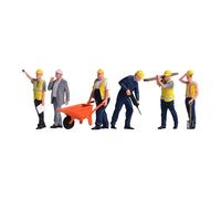 MFMEXUL Figurines Miniatures à L'échelle 1/64 Représentant Des Ouvriers Du Bâtiment pour Diorama Ou Décoration, Style B
