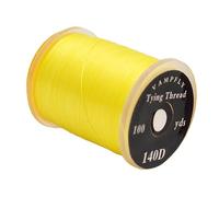 MFMEXUL Fil à Mouches, Laine Artisanale, Cordon de Montage en Polyester, Articles en Fil de Fer, Accessoires pour La Fabrication de Leurres, Matériel de Pêche, Jaune
