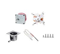 MFMEXUL Fire Pot Kit de Remplacement Complet avec Moteur Tige D'Allumage Chaude Ventilateur à Induction de Gril et Vis en Métal Adapté pour Réparation de