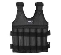 MFMEXUL Gilet Lesté pour L'entraînement de Boxe, Veste D'entraînement Ajustable, Noir