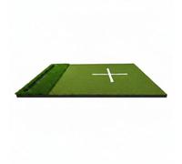 MFMEXUL Golf Tapis d'Entraînement Swing Surface de Pratique Tapis d'exercice Tapis de Frappe en Gazon Artificiel 117x150cm avec, Base EVA 15mm Haute Élasticité, Modèle Croisé
