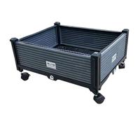 MFMEXUL Jardinière Élevée Planter Box Empilable avec roulettes Stockage Drainage Résistant PP Montage Simple Convient à La Plantation de Fruits Légumes Terras