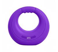 MFMEXUL Kettlebell de Fitness Kettlebell de Musculation Poids d'Entraînement Kettlebell Souple avec Grip Confortable Résistance aux Impacts Vinyle Noyau Sable, Violet, 6KG
