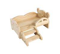 MFMEXUL Lit en bois de qualité supérieure pour petits animaux pour cochons d'Inde, hamsters, et plus encore, petit ours