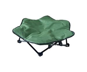 MFMEXUL Lit pour Chien Pliable Coussin surélevé Démontable Panier Portable Imperméable Structure Hexagonale en Toile Oxford Convenant Aux Animaux Domestiques, Green L
