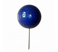 MFMEXUL Marqueur de Départ de Golf Balle de Repère Surface Texturée Tige de Sol Insertion Facile Délimitation du Té Corps Sphérique en et Acier Inoxydable Adapté aux Parcours Entraînement, Bleu