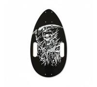 MFMEXUL Mini Planche de Skate Teardrop Mini Skateboard Deck Plateau Deck Compact Bois Robuste avec Découpes de Portage Trous pour Trucks Facilite l'Assemblage, Noir