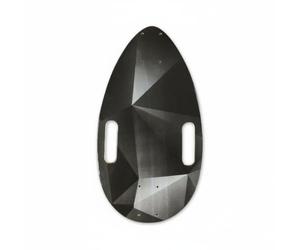 MFMEXUL Mini Planche de Skate Teardrop Mini Skateboard Deck Plateau Deck Compact Bois Robuste avec Découpes de Portage Trous pour Trucks Facilite l'Assemblage, Noir Cubique