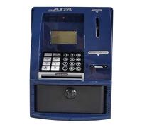 MFMEXUL Mini Tirelire électronique pour Enfants avec Carte Bancaire, Code, Affichage Du Solde et Jeu éducatif Lumineux Amusant, bleu foncé