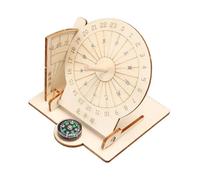 MFMEXUL Modèle en Bois pour Expériences Scientifiques Jouet d'Apprentissage Fabrication Kit de Construction Manuelle Horloge Solaire