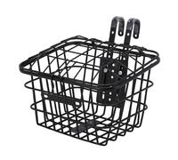 MFMEXUL Panier de Vélo pour Enfants Accessoire de Bicyclette Panier de Guidon Corbeille de Rangement Panier Avant en Métal avec Revêtement Protecteur Adapté P, avec Un Couvercle