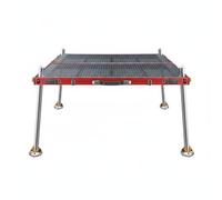 MFMEXUL Plateforme de Pêche Pliable Aluminium Allié Support Station Base Solide pour Cannes et Boîtes pour Transport Surface Ajourée Antiglisse Adaptée aux, 900 1000 avec Pieds De 1,5 Mètre