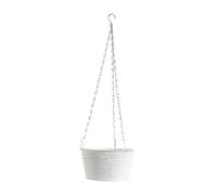 MFMEXUL Pot de Fleurs Suspendu, Jardinière Suspendue, Décoration Murale Moderne pour Patio Ou Terrasse avec Trous de Drainage, Support à Plantes Rustique, Rond
