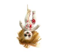 MFMEXUL Poupée Hantée Poupée Effrayante Accessoire Décoration Horreur Halloween Sanglante Fabriqué en PVC Adaptée Aux Décorations Intérieures Maison Hantée Fê, Petite Fille