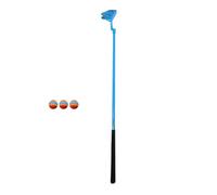 MFMEXUL Putter de Golf Enfant Club Junior Débutant Pratique Intérieure Amélioration Visée Contrôle du Geste Matériaux Alliage Carbone Manche Antidérapant, Bleu, Hauteur Suggérée 130-110cm