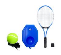 MFMEXUL Racket Aluminium Alliage et Caoutchouc Portable Support Balle Fil Poignée Antidérapante Adapté Entraînement Auto Adultes Enfants Parc, Raquette Bleue, pour Adultes