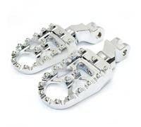 MFMEXUL Repose-pied Universel Pédale Marchepied Appui-pied Structure Solide en Alliage d'Aluminium et Spikes Inox pour Traction et Stabilité Même Sous Pluie, Chrome, SET Screw