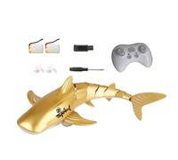 MFMEXUL Requin Télécommandé pour Enfants, Bateau RC, Requin Très Réaliste pour Piscine, Bain, Jouet Bateau RC pour Enfants, Jaune